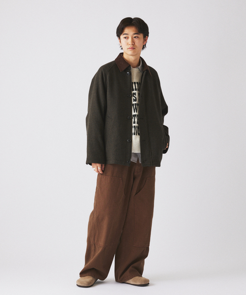 JOURNAL STANDARD relume(ジャーナルスタンダード レリューム)の「フェード ダック ダブルニー イージーパンツ(その他パンツ・メンズ・ブラック系その他/ライトグリーン/ブラウン・LARGE/MEDIUM)」の5枚目の写真