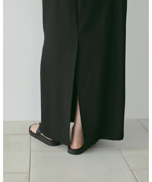 anuke(アンヌーク)の「Georgette Pencil Skirt(スカート・レディース・アイボリー/ブラック・36inch/38inch)」の8枚目の写真
