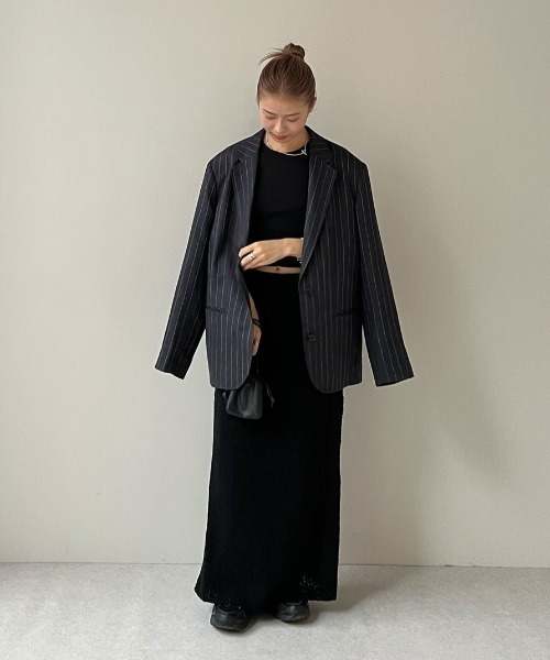 anuke(アンヌーク)の「Georgette Pencil Skirt(スカート・レディース・アイボリー/ブラック・36inch/38inch)」の17枚目の写真