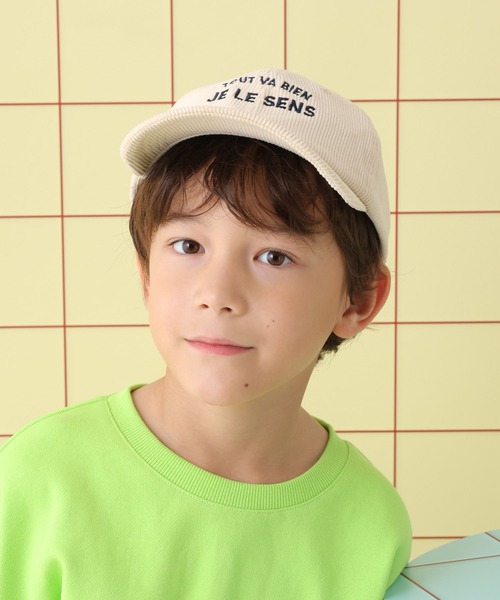 LEPSIM(レプシィム)の「【KIDS】コーデュロイロゴキャップ 608070(キャップ・キッズ・ブラウン/アイボリー/ライトピンク・ONE SIZE)」の2枚目の写真