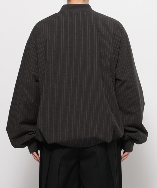 HARE（ハレ）の「ピンストライプMA-1ブルゾン(HARE)（MA-1・レディース・グレー/ブラック・FREE）」の14枚目の写真