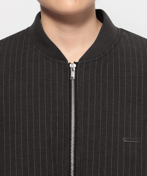 HARE（ハレ）の「ピンストライプMA-1ブルゾン(HARE)（MA-1・レディース・グレー/ブラック・FREE）」の15枚目の写真
