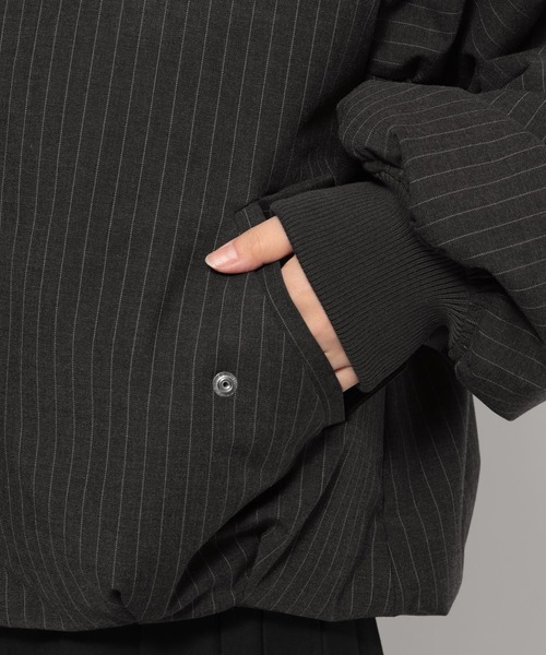 HARE（ハレ）の「ピンストライプMA-1ブルゾン(HARE)（MA-1・レディース・グレー/ブラック・FREE）」の18枚目の写真