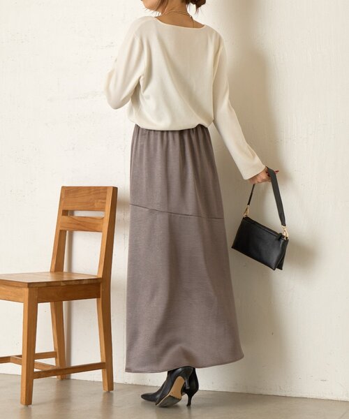 Jena espace merveilleux(ジェナ エスパスメルヴェイユ)の「《さわゆい企画》【WEB限定 】スクエアネックニット(ニット/セーター・レディース・ブラック/オフホワイト・FREE)」の5枚目の写真