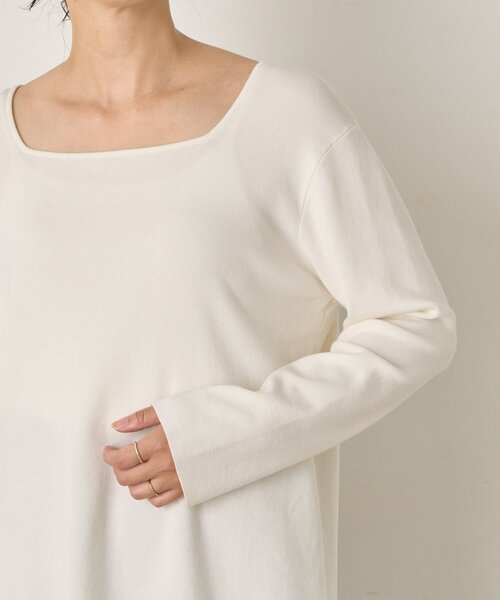 Jena espace merveilleux(ジェナ エスパスメルヴェイユ)の「《さわゆい企画》【WEB限定 】スクエアネックニット(ニット/セーター・レディース・ブラック/オフホワイト・FREE)」の20枚目の写真