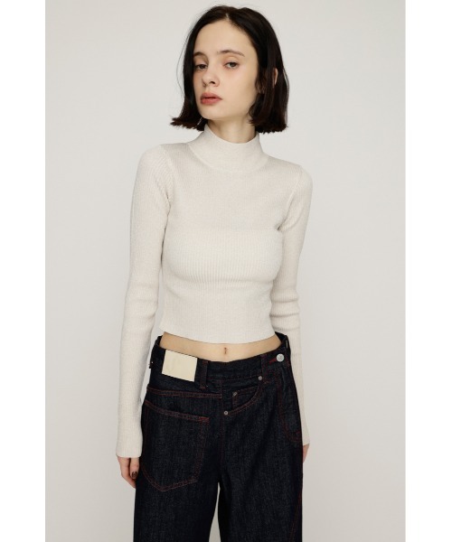 SLY（スライ）の「GLITTER COMPACT TOPS グリッター コンパクト トップス 秋服 冬服（ニット/セーター・レディース・ブラック/アイボリー/レッド/ブラウン・1/2）」の7枚目の写真