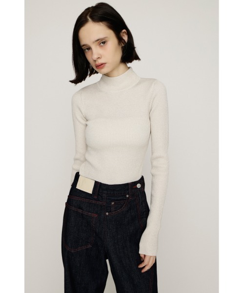 SLY（スライ）の「GLITTER COMPACT TOPS グリッター コンパクト トップス 秋服 冬服（ニット/セーター・レディース・ブラック/アイボリー/レッド/ブラウン・1/2）」の8枚目の写真