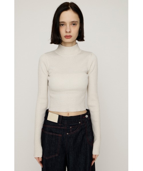 SLY（スライ）の「GLITTER COMPACT TOPS グリッター コンパクト トップス 秋服 冬服（ニット/セーター・レディース・ブラック/アイボリー/レッド/ブラウン・1/2）」の10枚目の写真