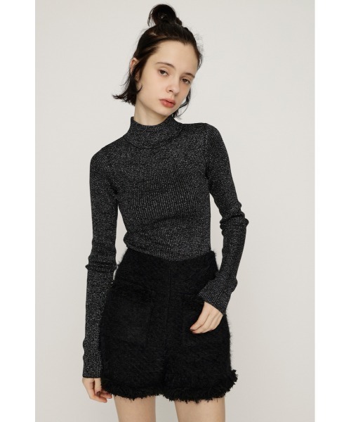 SLY（スライ）の「GLITTER COMPACT TOPS グリッター コンパクト トップス 秋服 冬服（ニット/セーター・レディース・ブラック/アイボリー/レッド/ブラウン・1/2）」の15枚目の写真