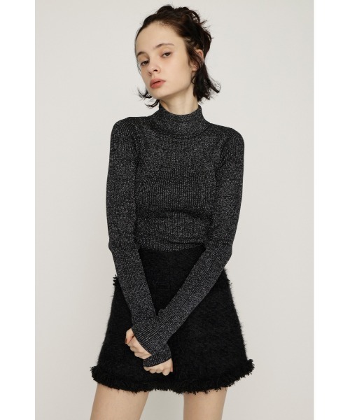 SLY（スライ）の「GLITTER COMPACT TOPS グリッター コンパクト トップス 秋服 冬服（ニット/セーター・レディース・ブラック/アイボリー/レッド/ブラウン・1/2）」の18枚目の写真