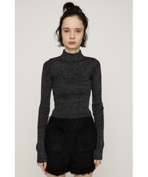 SLY（スライ）の「GLITTER COMPACT TOPS グリッター コンパクト トップス 秋服 冬服（ニット/セーター・レディース・ブラック/アイボリー/レッド/ブラウン・1/2）」の19枚目の写真