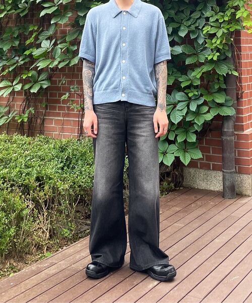 DNSR(ディーエヌエスアール)の「ワイドフレアデニムパンツブラック(デニムパンツ・メンズ・その他・LARGE/MEDIUM/SMALL/X-LARGE)」の5枚目の写真
