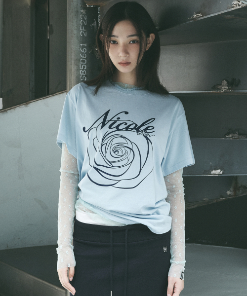 NICK&NICOLE(ニックアンドニコール)の「MASH FLOWER PATTERN TOP_MINT(Tシャツ/カットソー・レディース・その他・MEDIUM/LARGE)」の3枚目の写真