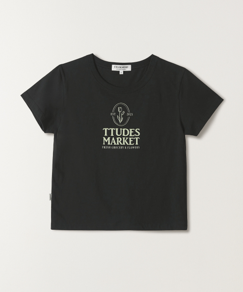 TTUDEMENT（トュードメント）の「TTUDEMENT MARKET TEE BLACK（Tシャツ/カットソー・レディース・その他・FREE）」の2枚目の写真