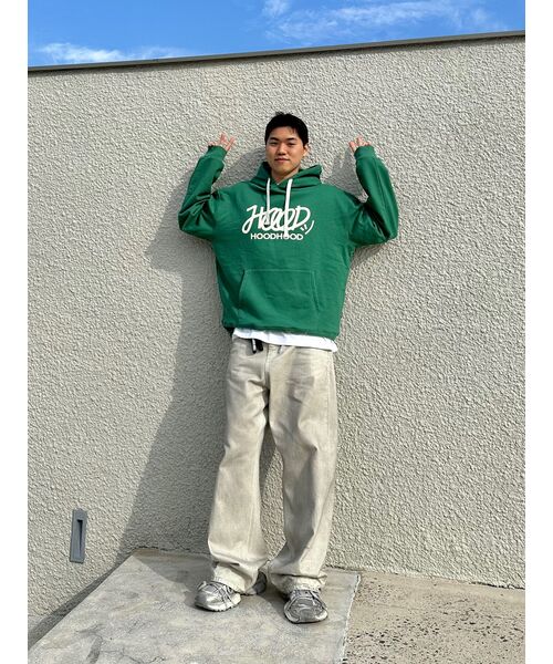 HOODHOOD（フッドフッド）の「シグネチャーロゴフードグリーン（パーカー・メンズ・その他・MEDIUM/LARGE/X-LARGE）」の2枚目の写真