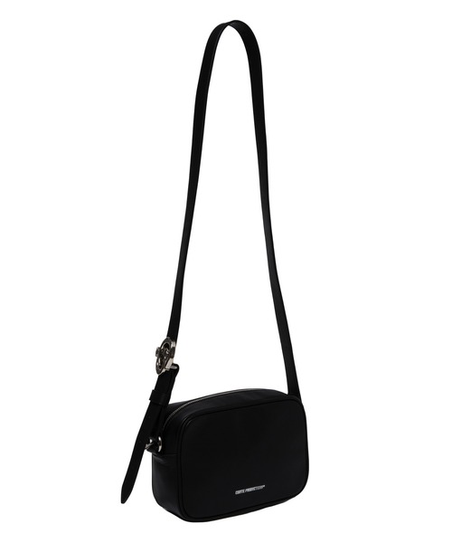 【COOTIE PRODUCTIONS】 ショルダーバッグ レザー シボ革 黒 COOTIE PRODUCTIONS】 ショルダーバッグ レザー シボ革 黒