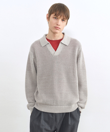 INSILENCE（インサイロンス）の「Color Mixed Collar Knit CREAM BEIGE（ニット/セーター・メンズ）」
