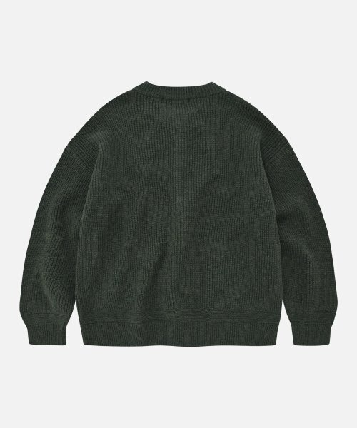 FRIZMWORKS(フリズムワークス)の「HEAVY WOOL ROUND CARDIGAN _ FOREST GREEN(カーディガン/ボレロ・メンズ・その他・MEDIUM/LARGE/X-LARGE/SMALL)」の2枚目の写真
