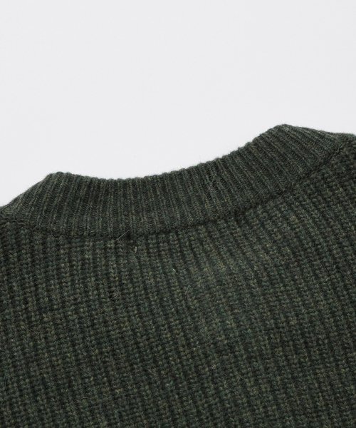 FRIZMWORKS(フリズムワークス)の「HEAVY WOOL ROUND CARDIGAN _ FOREST GREEN(カーディガン/ボレロ・メンズ・その他・MEDIUM/LARGE/X-LARGE/SMALL)」の6枚目の写真