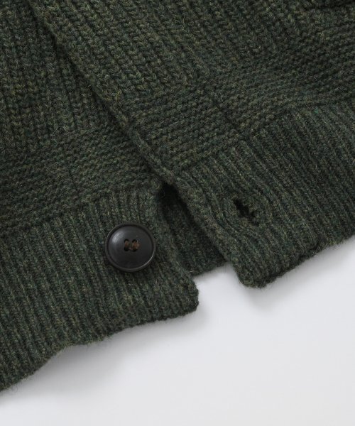 FRIZMWORKS(フリズムワークス)の「HEAVY WOOL ROUND CARDIGAN _ FOREST GREEN(カーディガン/ボレロ・メンズ・その他・MEDIUM/LARGE/X-LARGE/SMALL)」の7枚目の写真