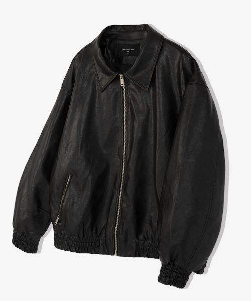 UNDEROFF(アンダーオフ)の「グロッシービンテージレザージャケットブラック(その他アウター・メンズ・ブラック・MEDIUM/LARGE/X-LARGE)」の2枚目の写真