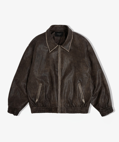 UNDEROFF(アンダーオフ)の「グロッシービンテージレザージャケットブラック(その他アウター・メンズ・ブラック・MEDIUM/LARGE/X-LARGE)」の4枚目の写真