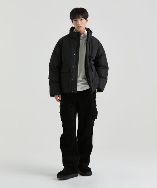 MUSINSA STANDARD（ムシンサスタンダード）の「コーデュロイパラシュートカーゴパンツ[ブラック]（その他パンツ・メンズ・その他・40/38/42/36/34/28/29/32/30/31/33/26/27）」の12枚目の写真