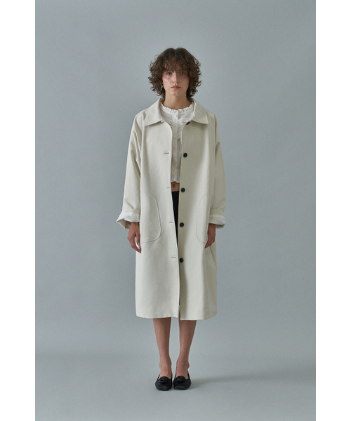 セール】オータムトレンチコート_アイボリー（トレンチコート