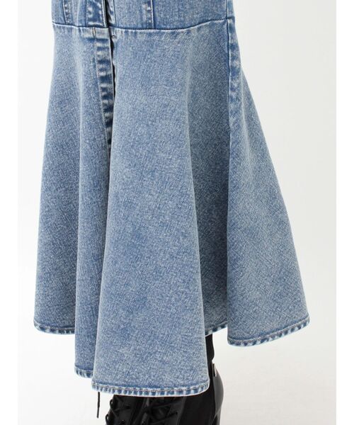 EATME(イートミー)の「アシンメトリーマーメイドデニムワンピース(ワンピース・レディース・ブルー/ブラック・SMALL/MEDIUM)」の6枚目の写真
