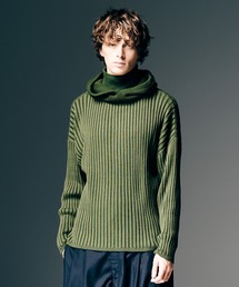 Stripe Rib Knit Hoodie / ストライプリブニットフーディー