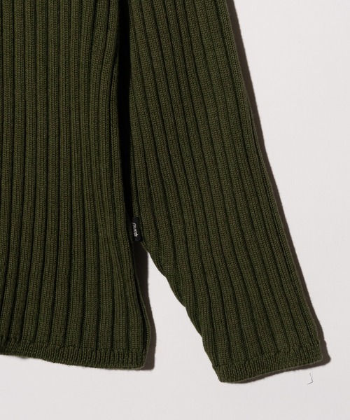 glamb（グラム）の「Stripe Rib Knit Hoodie / ストライプリブニットフーディー（ニット/セーター・メンズ・ブラック/カーキ・M/L）」の12枚目の写真