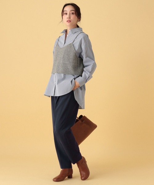 Elura（エルーラ）の「≪入卒/セレモニー/通勤≫ダブルクロステーパードパンツ/603845（スラックス・レディース・ネイビー/ブラック/アイボリー・FREE(S)/LARGE/MEDIUM）」の12枚目の写真