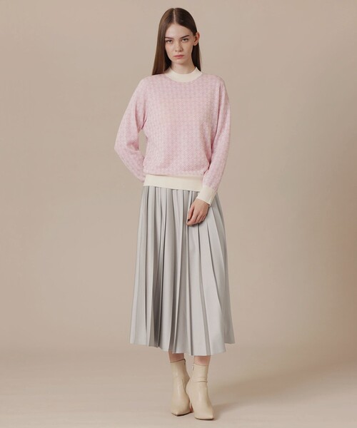 MACKINTOSH LONDON（マッキントッシュ ロンドン）の「ブリリアントアンドリュージャカードニットプルオーバー（ニット/セーター・レディース・ピンク系その他2/グレー系その他・38）」の4枚目の写真