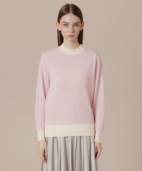 MACKINTOSH LONDON（マッキントッシュ ロンドン）の「ブリリアントアンドリュージャカードニットプルオーバー（ニット/セーター・レディース・ピンク系その他2/グレー系その他・38）」の5枚目の写真