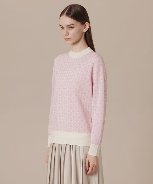 MACKINTOSH LONDON（マッキントッシュ ロンドン）の「ブリリアントアンドリュージャカードニットプルオーバー（ニット/セーター・レディース・ピンク系その他2/グレー系その他・38）」の6枚目の写真