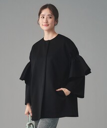 UNITED ARROWS | SPONGY フレアスリーブ コート(ノーカラーコート)