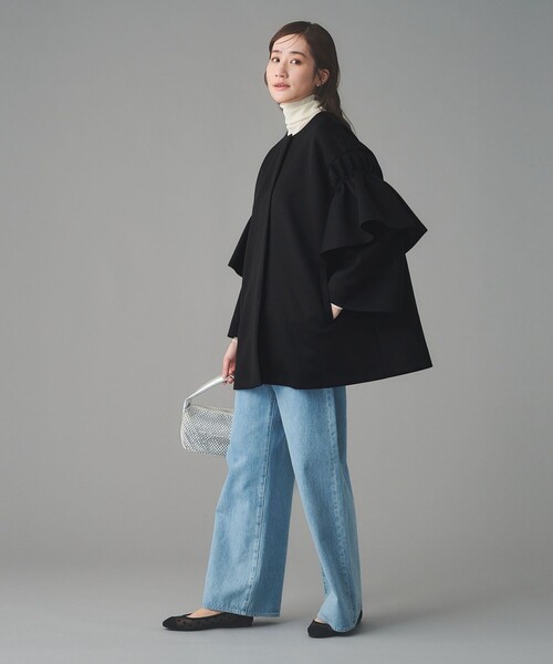 SPONGY フレアスリーブ コート（ノーカラーコート）｜UNITED ARROWS