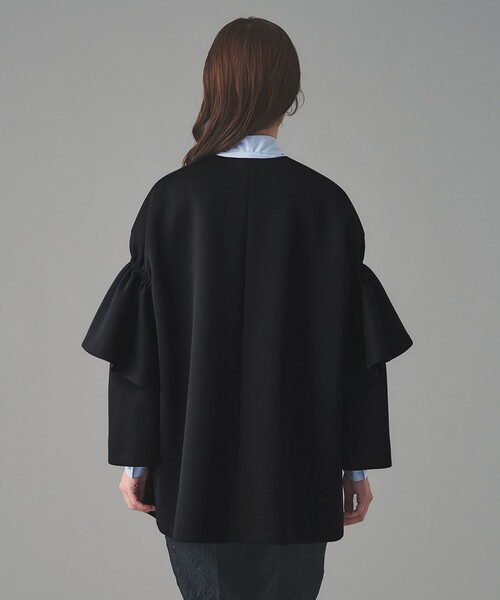 SPONGY フレアスリーブ コート（ノーカラーコート）｜UNITED ARROWS