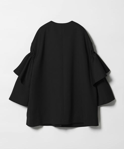 美品✨UNITED ARROWS SPONGY フレアスリーブ コート ブラック SPONGY フレアスリーブ コート