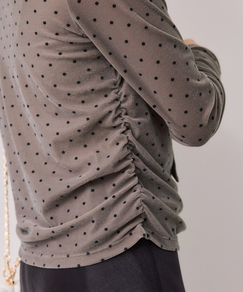 VIS（ビス）の「ベロアボウタイドットカットソー（Tシャツ/カットソー・レディース・オフホワイト/ベージュ系その他・FREE）」の14枚目の写真