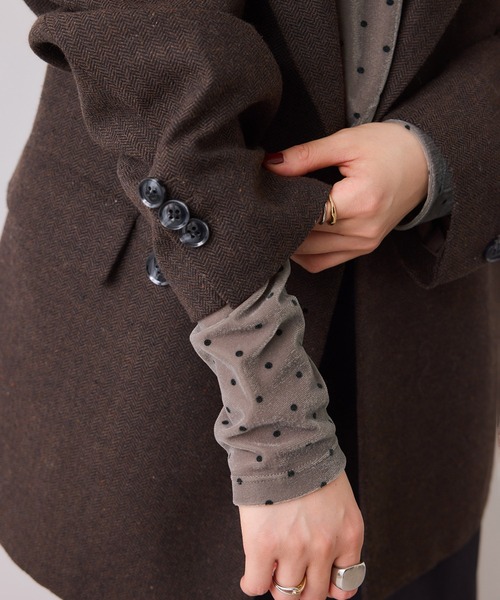 VIS（ビス）の「ベロアボウタイドットカットソー（Tシャツ/カットソー・レディース・オフホワイト/ベージュ系その他・FREE）」の15枚目の写真