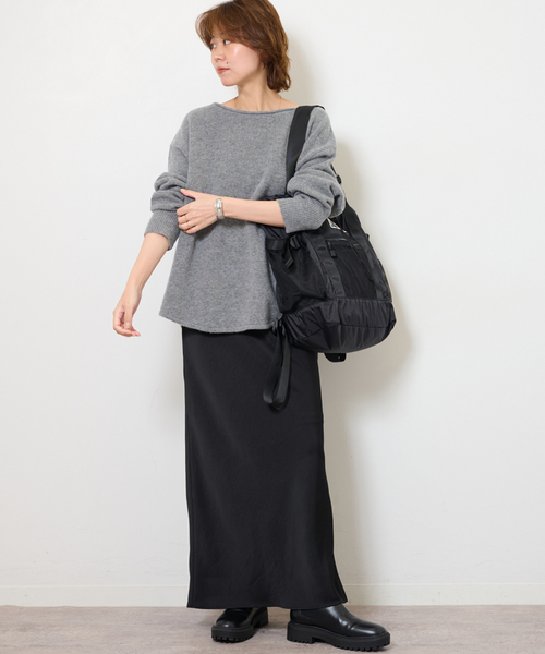 JOURNAL STANDARD relume(ジャーナルスタンダード レリューム)の「《追加2》サテンナロースカート(スカート・レディース・ブラック/ブラウン・36/38)」の8枚目の写真