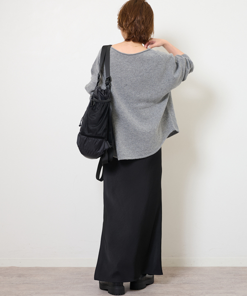 JOURNAL STANDARD relume(ジャーナルスタンダード レリューム)の「《追加2》サテンナロースカート(スカート・レディース・ブラック/ブラウン・36/38)」の6枚目の写真