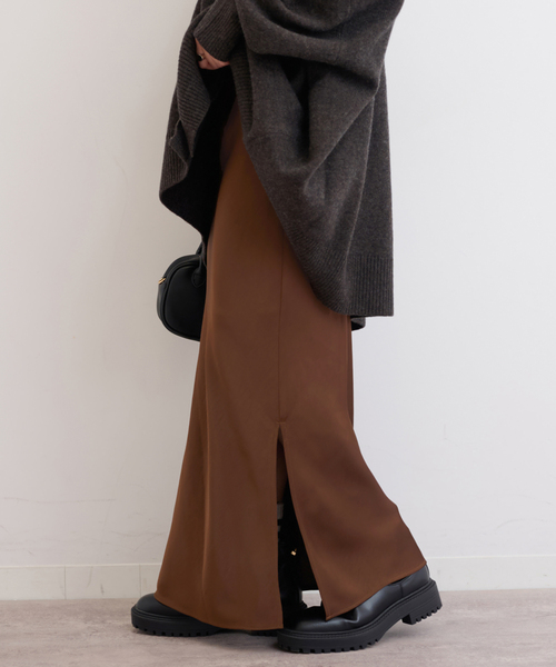 JOURNAL STANDARD relume(ジャーナルスタンダード レリューム)の「《追加2》サテンナロースカート(スカート・レディース・ブラック/ブラウン・36/38)」の20枚目の写真