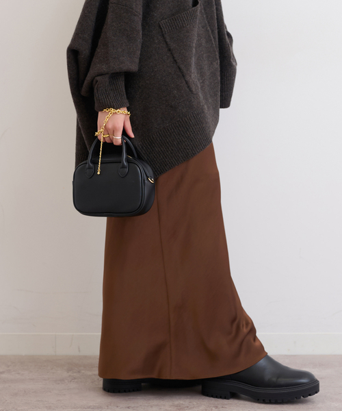 JOURNAL STANDARD relume(ジャーナルスタンダード レリューム)の「《追加2》サテンナロースカート(スカート・レディース・ブラック/ブラウン・36/38)」の19枚目の写真