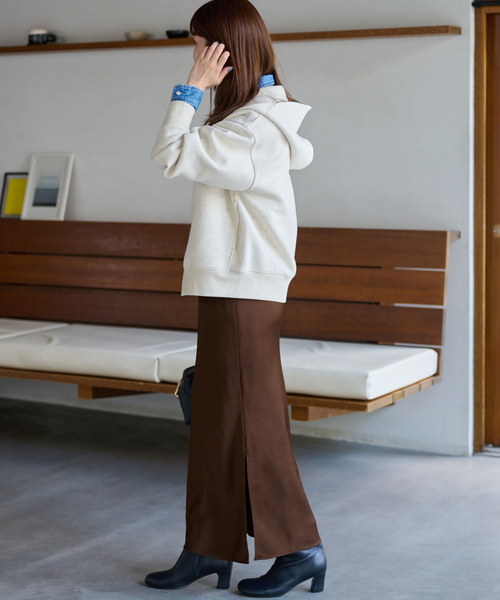 JOURNAL STANDARD relume(ジャーナルスタンダード レリューム)の「《追加2》サテンナロースカート(スカート・レディース・ブラック/ブラウン・36/38)」の17枚目の写真