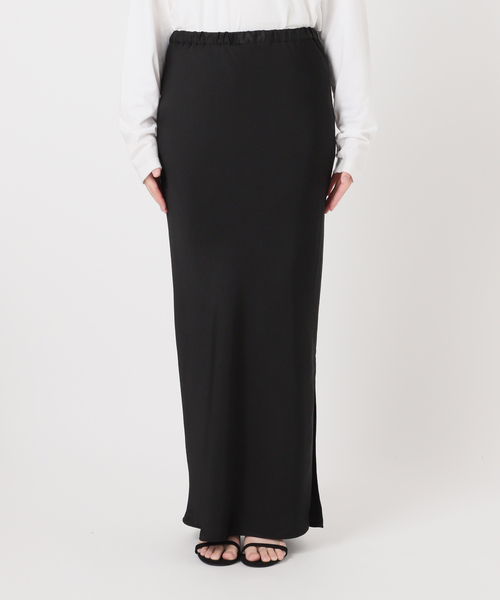 JOURNAL STANDARD relume(ジャーナルスタンダード レリューム)の「《追加2》サテンナロースカート(スカート・レディース・ブラック/ブラウン・36/38)」の4枚目の写真