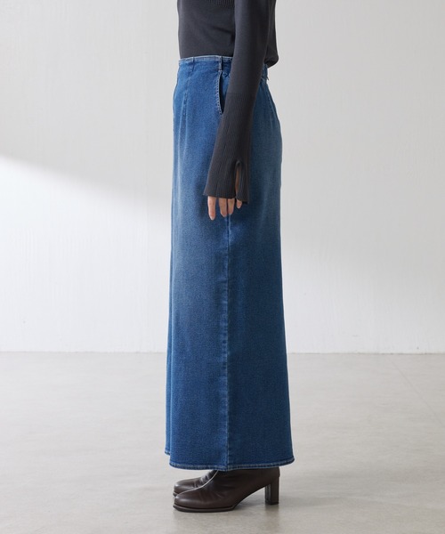 COLLAGE GALLARDAGALANTE（コラージュガリャルダガランテ）の「Q.anos/リラックスナローデニムスカート（デニムスカート・レディース・ライトグレー/ブルー・0/1）」の12枚目の写真