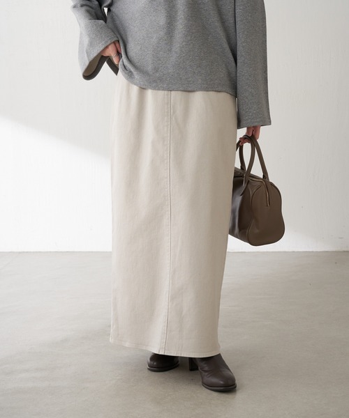 COLLAGE GALLARDAGALANTE（コラージュガリャルダガランテ）の「Q.anos/リラックスナローデニムスカート（デニムスカート・レディース・ライトグレー/ブルー・0/1）」の21枚目の写真