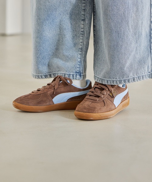 studio CLIP(スタディオクリップ)の「【PUMA】パレルモスニーカー(スニーカー・レディース・ホワイト/ブラウン・MEDIUM/LARGE)」の2枚目の写真